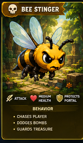 Bee Stinger enemy card.