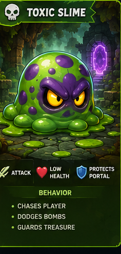 Toxic Slime enemy card.